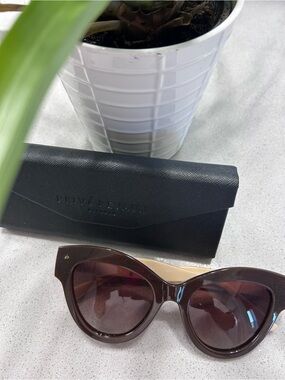 🕶️ Privé Revaux Dark Brown Round Sunglasses with Collapsible Case